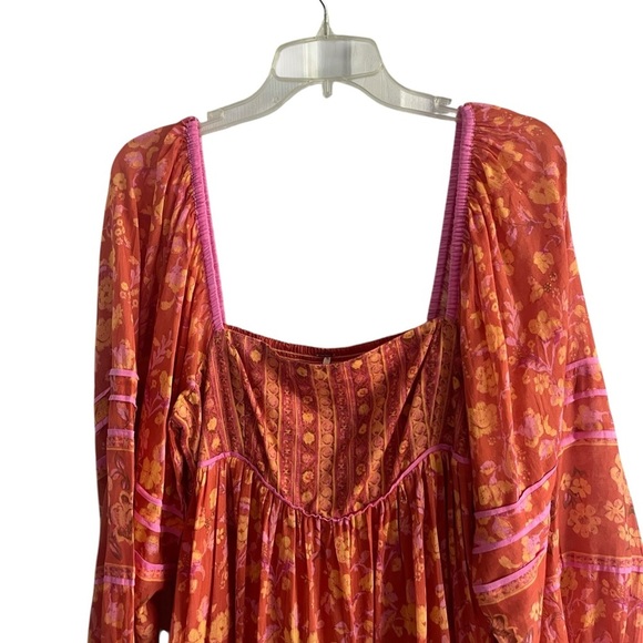 Free People Babydoll Dress Endless Afternoon Floral Mini Boho  Size M NWT - Picture 8 of 14